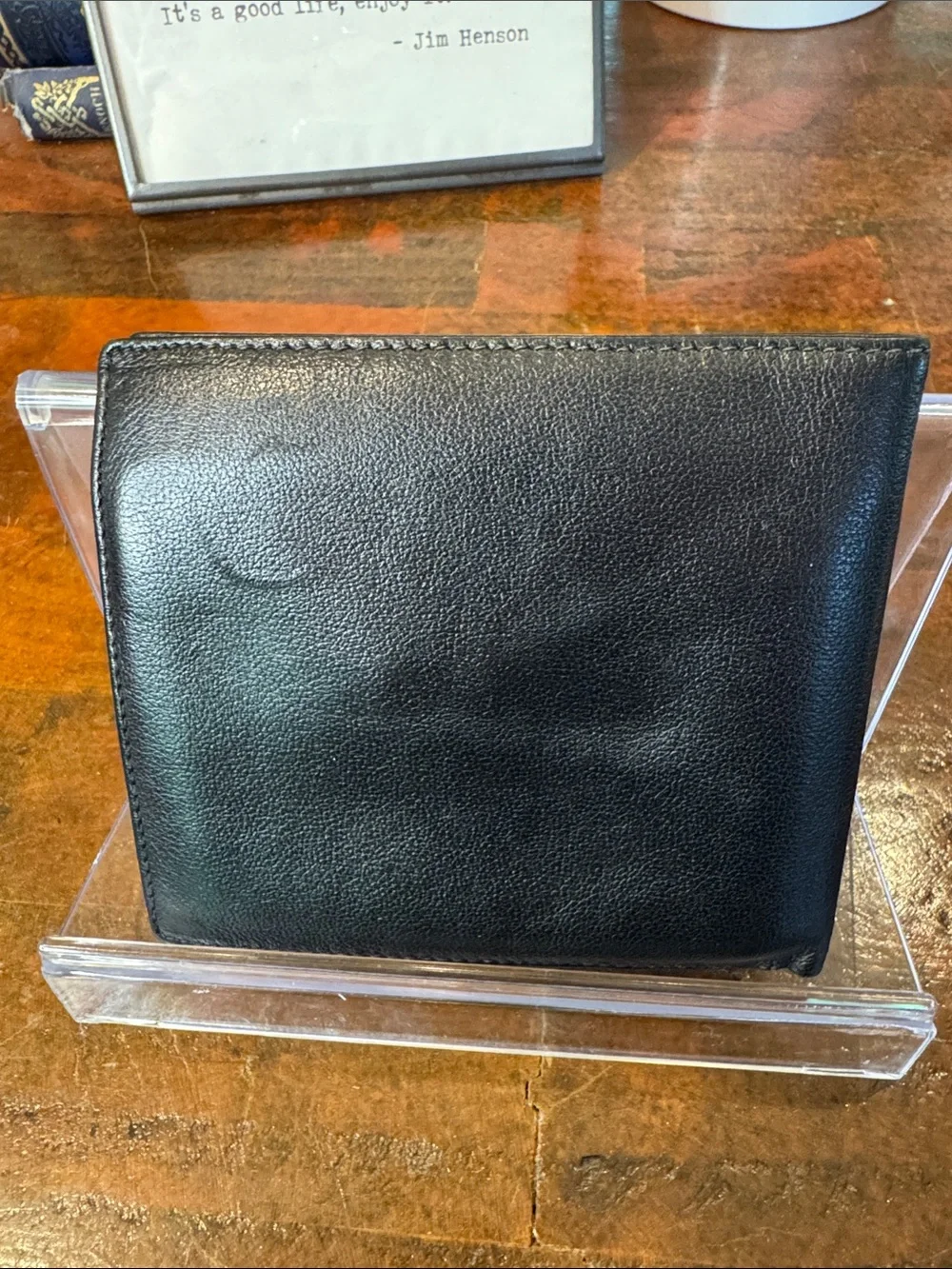 Givenchy Black Leather Wallet with Embossed Logo
